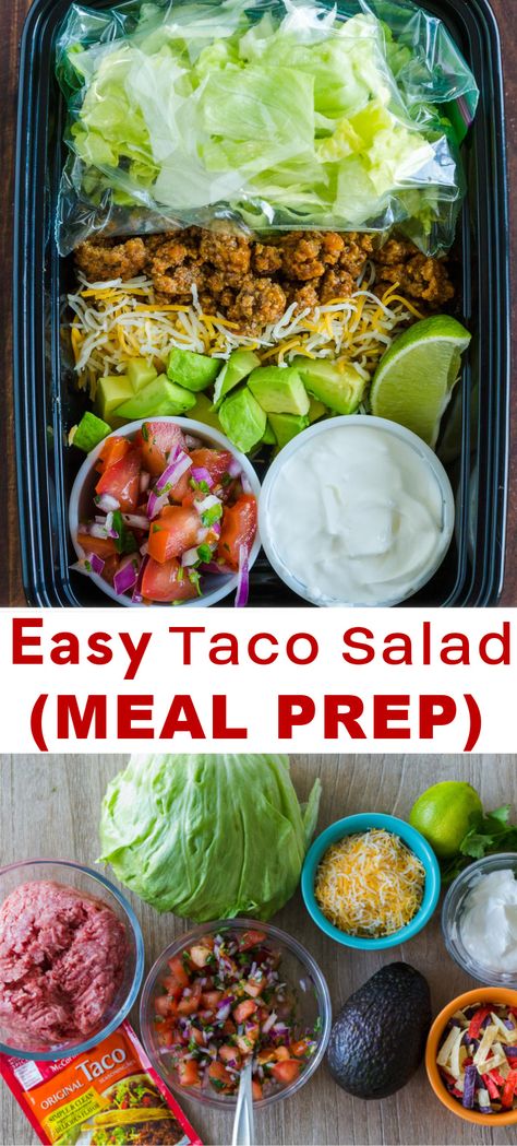 A taco salad is basically a deconstructed taco so it is a low-carb option compared to traditional tacos. They are so satisfying and super easy to make. Try this with our homemade Pico De Gallo and you will be known for your taco salad. Keto Taco Salad Meal Prep, Healthy Taco Salad Meal Prep, How To Make Taco Salad, Meal Prep Taco Salad, Taco Salad Meal Prep, Best Taco Salad, Traditional Tacos, Healthy Taco Salad, Low Carb Taco Salad