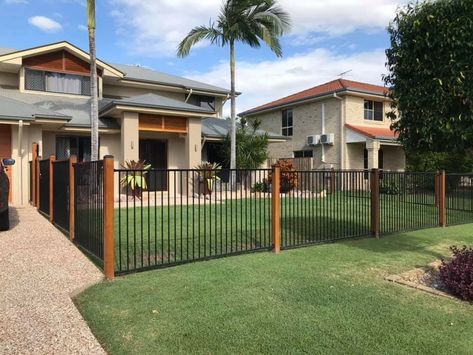 Fence All Around House, Fence Around Whole House, House Fences, Acerage Homes, Rural Fencing, Fence Inspiration, Dog Pens, Home Fencing, Fence Gate Design