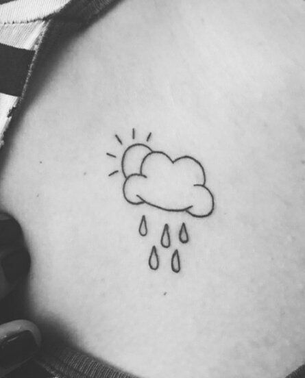 Cloud Tattoos, Rain Tattoo, Minimal Tattoo Design, Cloud Tattoo, Minimal Tattoo, Future Tattoos, Cute Tattoos, Infinity Tattoo, I Tattoo