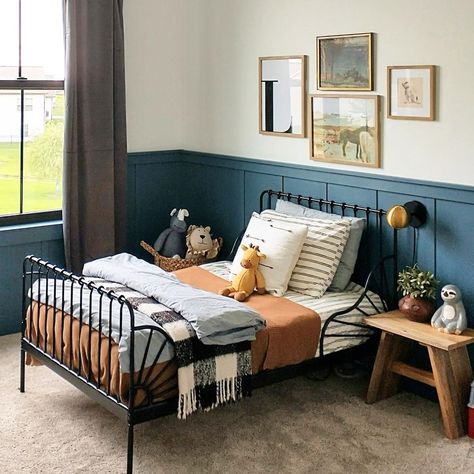 Waterloo Sherwin Williams, Sw Waterloo, Sherwin Williams Waterloo, Warm Blue Paint Colors, Boys Bedroom Paint Color, Boys Room Paint Colors, Boys Room Colors, Boy Bedroom Ideas, Sherwin Williams Blue