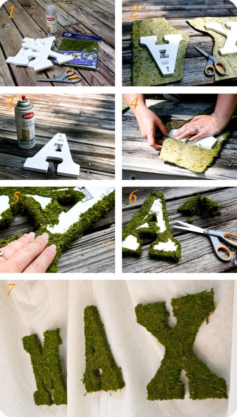 Moss Covered Letters, 4de Verjaardag, Moss Letters, Diy Moss, Kain Tile, Woodland Birthday Party, Forest Party, Fairy Garden Party, Wild One Birthday Party