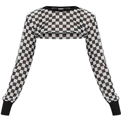 Monochrome Mesh Motocross Checkerboard Print Extreme Crop Top ($15) ❤ liked on Polyvore featuring tops, crop, white mesh top, mesh crop top, cut-out crop tops, white top and white crop top Extreme Crop Top, White Mini Shift Dress, Checkered Crop Top, White Mesh Top, Blue And White Outfits, Pole Clothes, Mesh Clothing, Checkered Top, Alt Outfits