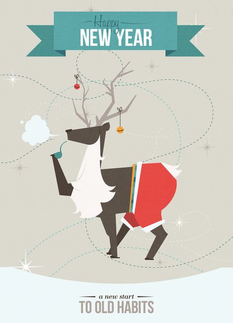 25 Beauiful 2014 New year Greeting card designs for your inspiration | Read full article: http://webneel.com/new-year-greetings-card-design-2014 | more http://webneel.com/new-year-greetings | Follow us www.pinterest.com/webneel Christmas Rain Deer, Beautiful Christmas Greetings, Rain Deer, Deer Cards, Happy Holidays Greetings, Christmas Ecards, Vintage Holiday Cards, Illustration Series, E Cards