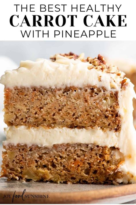 Best Healthy Cake Recipes, No Sugar Carrot Cake, No Pineapple Carrot Cake, Carrot Cake Without Pineapple, Light Carrot Cake Recipe, Carrot Smash Cake, Carrot Cake For Diabetics, Low Sugar Carrot Cake Recipe, Low Sugar Carrot Cake