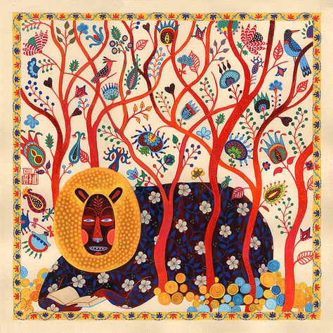 Folk Illustration, Illustration Photo, Ukrainian Art, Indian Folk Art, 자수 디자인, Arte Popular, Naive Art, Folk Art Painting, Mural Art