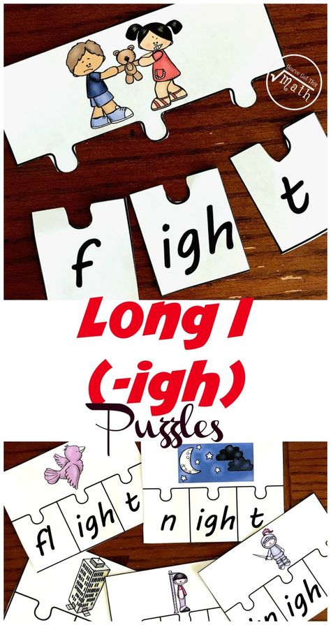 10 Puzzles to Practice Spelling and Reading -igh Words Igh Words, Phonics Spelling, Cvc Words Kindergarten, Learning Sight Words, Homeschool Projects, Reading Comprehension Strategies, Making Words, Phonics Words, Spelling Activities