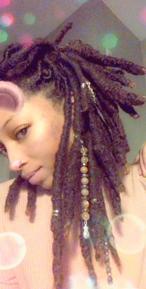 @TheBritttt Hair Lock Jewelry, Crystal Loc Jewelry, Locs With Jewelry, Locs Jewelry, Thick Dreads, Thick Locs, Braids Locs, Beautiful Locs, Beautiful Dreadlocks