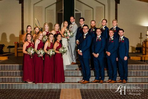 Dresses Dark Red, Hallmark Wedding, Dark Red Bridesmaid Dresses, Dark Red Wedding, Navy And Burgundy Wedding, Wine Bridesmaid Dresses, Wedding Tux, Bridal Shower Gifts For Bride, Groom Photoshoot