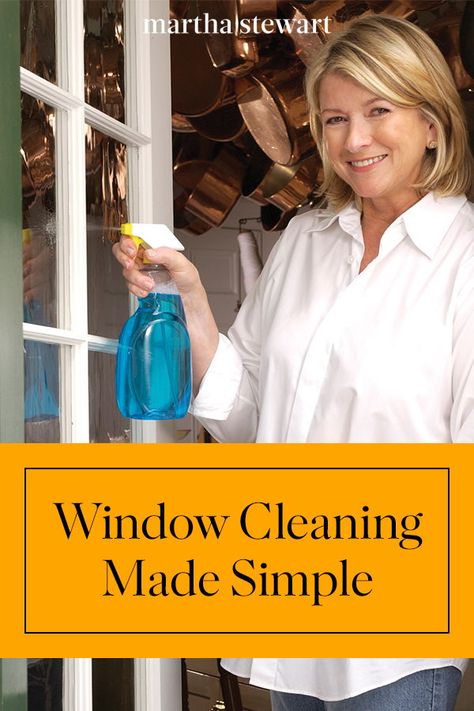 Window Cleaning Made Simple | Washing windows doesn't have to feel intimidating. With the right tools and these tried-and-tested tips, the process is quick and easy. Here's how to get them clean in just a few easy steps. #cleaning #cleaningtips #windowcleaning #marthastewart Washing Windows With Dawn, Washing Windows Best Way To, Best Way To Wash Windows, How To Clean Windows, Window Cleaning Hacks, Best Way To Clean Windows, Window Washing Solution, Wash Windows, Window Cleaning Tips