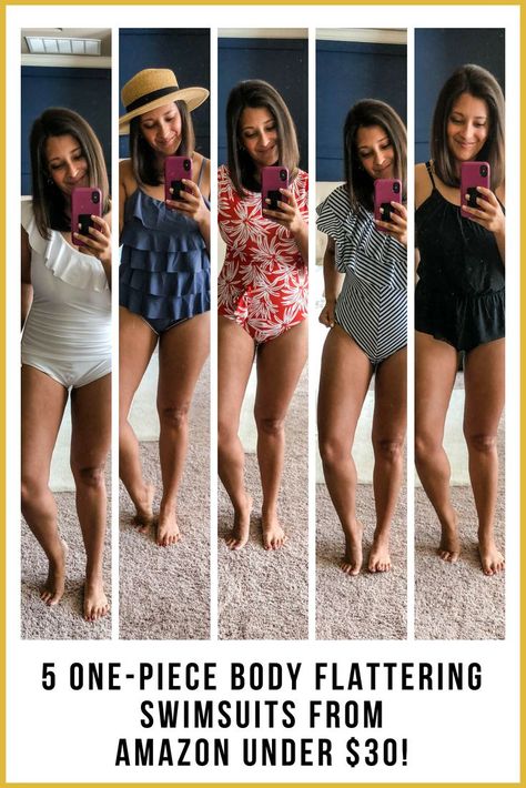 Best Swimsuit For Belly Pooch, Mom Belly Outfits, Swimsuit For Moms, Mom Swimwear, Swimwear For Moms, Amazon Swimwear, Swimsuits For Moms, Flattering One Piece Swimsuit, Baby Shops