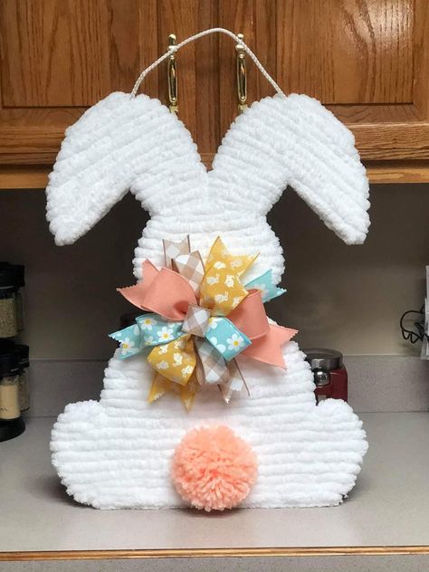 Påskeaktiviteter For Barn, Dollar Tree Easter Crafts, Easter Wreath Diy, Easter Craft Decorations, Easter Bunny Crafts, Spring Easter Crafts, Easter Decorations Dollar Store, Easter Bunny Wreath, Easter Projects