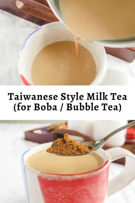 Taiwanese Milk Tea, Japanese Milk Tea Recipe, Pearl Recipe, Iced Tea Latte Recipe, Homemade Boba, Golden Milk Tea, Pumpkin Chai Tea, Milk Tea Recipe, Tapioca Pearl