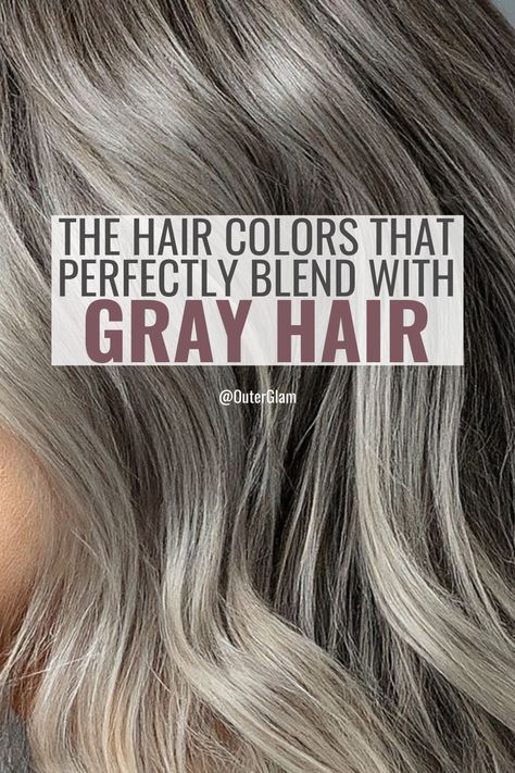 Whether you're looking to enhance your natural gray or considering a new color, this article is for you. If you want to discover the hair colors that perfectly blend with gray hair, this is the information you need. Explore a range of stunning color options and find the perfect hue to complement your gray locks effortlessly. Blonde Transition To Gray, Hair Colour For Grey Hair, Gray Hair Blonde Highlights, Hair Colors For Greying Hair, Blond To Gray Hair Transition, Coloring Gray Hair Over 50, Blending Gray Hair With Lowlights, Highlighted Gray Hair, Best Hair Color For Grey Hair Coverage