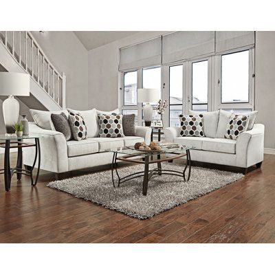 This sofa combines a stylish look with exceptional comfort and durability, making it the perfect choice to upgrade your home. Whether you are enjoying quiet time alone or happy time with family and friends, this sofa can provide you with a warm and comfortable experience. Hokku Designs | Hokku Designs Fabric 4-piece Neutral Textured Living Room Set | C111970087 | Wayfair Canada Cream And Beige Living Room, Textured Living Room, Kelly Hoppen Interiors, Wayfair Living Room, Modern Farmhouse Bathroom Rug, Beige Living Rooms, Living Room Update, Sofa Loveseat, Modern Farmhouse Bathroom