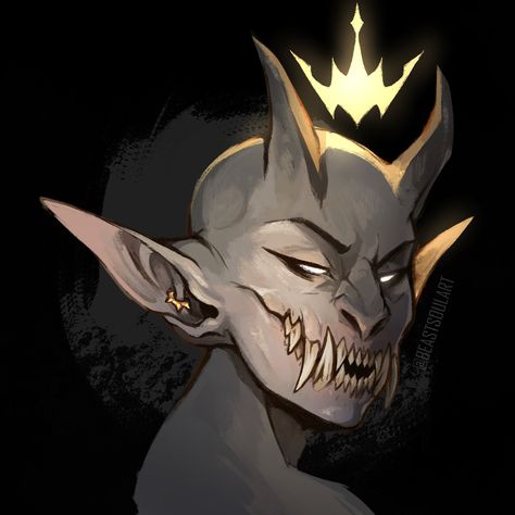 Demonic Poses, Demonic Character Design, Demon Teeth, Demon Teeth Drawing, Vampire Designs Character, Teeth Concept Art, Long Hair Oc, Dnd Imp Familiar Art, Vampire Reference Pose