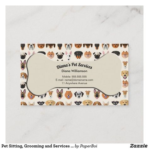 Pet Grooming Business, Pet Sitting Business, Buisness Cards, Dog Business, Gold Business Card, Dog Grooming Business, Pet Businesses, Unique Business Cards, Pet Sitting