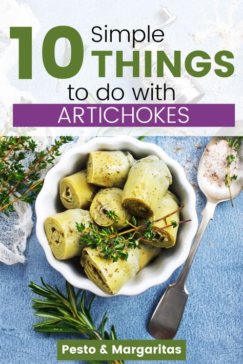 Artichokes are an incredibly flavorful and versatile vegetable that can provide a unique addition to any meal. Whether you're looking for a simple side dish or a show-stopping appetizer, artichokes are sure to please. Check out these 10 things you can do with artichokes along with tops on storing and freezing them! Canned Artichokes, Steam Artichoke, Easy Vegetable Recipes, Artichoke Soup, Fried Artichoke, Celery Root, Stir Fries, Root Vegetables, Healthy Side Dishes