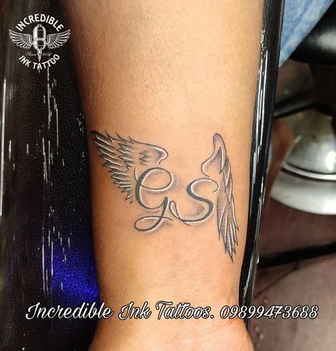 #gs #letter #tattoo Iphone Wallpaper Eyes, Sg Tattoo, Sg Logo, Gs Logo, G Names, Letter Tattoo, Wing Tattoo, Incredible Tattoos, Photo Editor Free