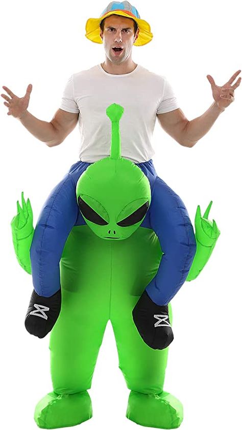 Double Couple Halloween Costumes, Halloween Alien Costume, Blow Up Costumes, Inflatable Alien, Double Couple, Halloween Blow Ups, Party City Costumes, Halloween Parejas, Black Cat Costumes