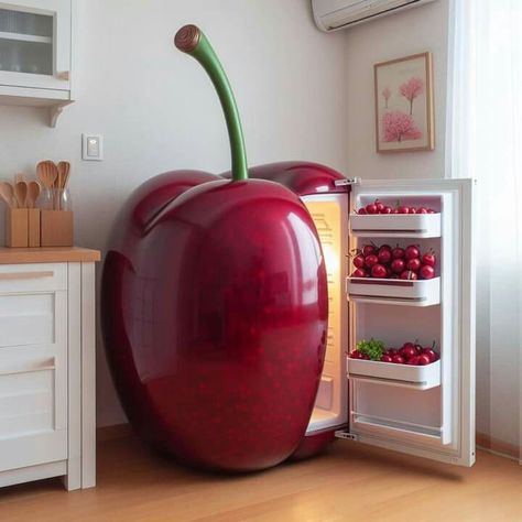 Unique Fridge, Food Furniture, Weird Furniture, Crockery Design, Unusual Furniture, Fantasy Furniture, Modern Small House Design, Cute Furniture, Architecture Model House