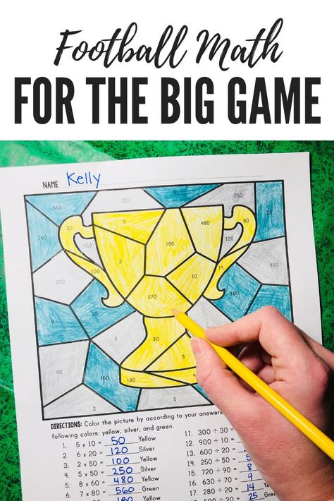 Super Bowl Math Activities, Math Bulletin Boards Elementary, Math Lesson Plans Elementary, Teaching Math Elementary, Elementary Math Classroom, Math Activities Elementary, Fall Math, Math Education, Upper Elementary Math