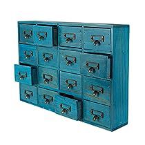 Library Card Catalog Cabinet, Rustic Medicine Cabinets, Card Catalog Cabinet, Desk Drawer Organizer, Library Card Catalog, Vintage Office Supplies, Furniture Blue, Herb Storage, Coffee Pod Storage