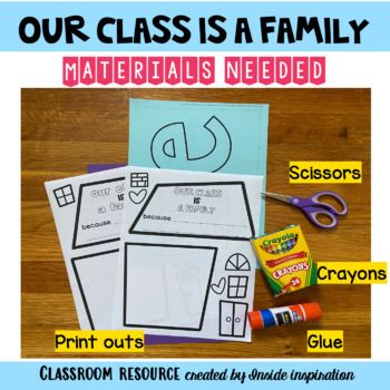 Our Class is a Family Craft Bulletin Board Idea by Inside Inspiration Family Bulletin Board Ideas, Family Bulletin Board, Our Class Is A Family, Family Bulletin Boards, Class Community, Class Family, Read Aloud Activities, Board Display, Bulletin Board Display