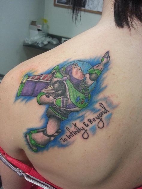 Buzzlightyear tattoo by DessiBliss on ... Toy Story Tattoo, Toy Story Andy, Year Tattoo, Skin Needling, Tattoo For Son, Family Tattoos, Light Year, Disney Tattoos, Cooking Art