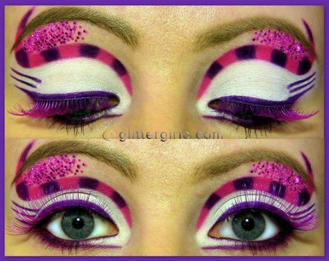 Mad Hatter Makeup, Cheshire Cat Makeup, Cat Makeup Tutorial, Alice In Wonderland Series, Alice In Wonderland Makeup, Cheshire Cat Costume, Wonderland Makeup, Fantasy Make-up, Disney Makeup