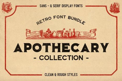 vintage font, display font, bundle, collection, font pairing, label, logo font, logo, americana, whiskey, vintage font, display font, bundle, collection, font pairing, label, logo font, logo, americana, whiskey, bourbon, balsam, oil, apothecary, medicine, mixture, poison, acid, pills, signboard, sign, cod-liver, retro font, retro, gin, alcohol, wine, tonic, creme, logo templates, free demo, font bundle, druggist, drugstore, pharmaceutist, pharma, Sign Writer, Character Map, Vintage Display, Retro Brand, Brand Fonts, Retro Font, Vintage Fonts, Unique Logo, Business Brochure