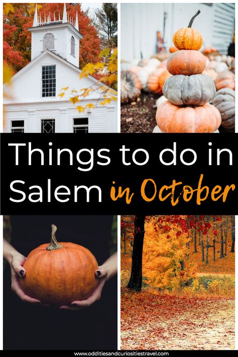 Things to Do in Salem MA in October | A Full Guide to Salem MA Best Towns To Visit In The Fall, Visiting Salem In October, Things To Do In Salem Massachusetts, Salem Massachusetts October, Massachusetts Salem, Massachusetts Trip, Boston Massachusetts Fall, Massachusetts Halloween, Bestie Trip