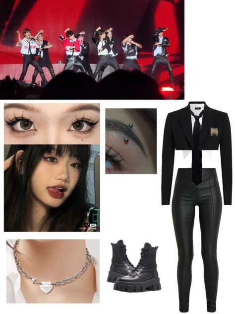 Outifts Dr Kpop, Kpop Oc, Stray Kids Outfits, Scripting Ideas, Kpop Fits, 2000s Cartoons, Kpop Concert Outfit, Outfit Inspired, Kpop Fashion Outfits