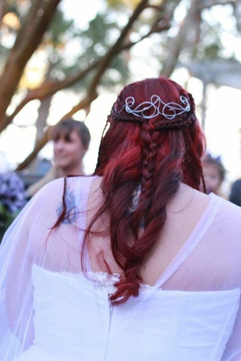 Elvish Hair, Elvish Hairstyles, Wedding 101, Nerdy Wedding, Hair Wedding, Wedding Hair, Red Hair, Wedding Hairstyles, Hair Wrap