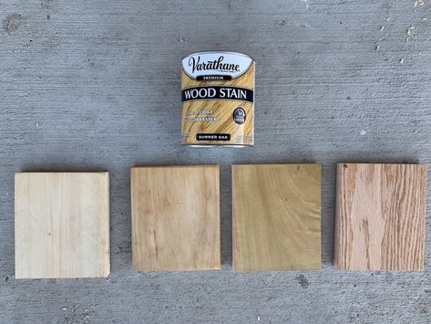 Everything you've ever wanted to know (and then some!) about how to stain wood. Tips and tricks for staining and sealing wood projects. #diy #doityourself #woodworking Varathane Hazelwood Stain, Sealing Wood, Best Wood Stain, Varathane Stain, Varathane Wood Stain, Wood Floor Stain Colors, Weathered Oak Stain, Driftwood Stain, Top Paint Colors