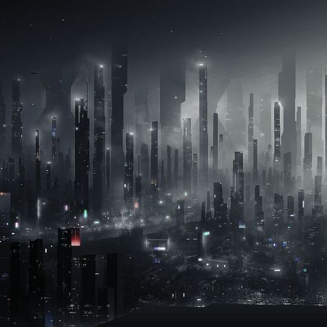 Speaker Titan, Kota Masa Depan, Sci Fi Aesthetic, Scifi City, Dystopian Aesthetic, Futuristic Cityscape, Sci Fi City, Dystopian Future, Haikou