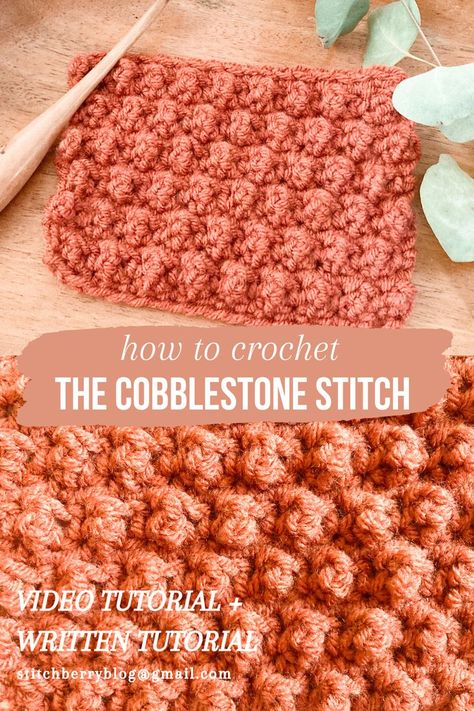 Loopy Stitch Crochet, Cool Crochet Stitches For Blankets, Crochet Crunch Stitch, Crochet Stitch For Bulky Yarn, Bumpy Crochet Stitch, Bubble Crochet Stitch Free Pattern, Raised Textured Crochet Stitches, Puffy Crochet Stitch, Surface Crochet Tutorials