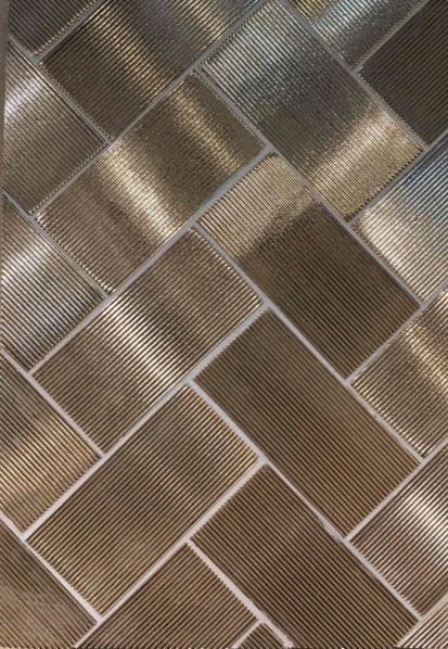 Metal Tiles Wall Decor, Metalic Tile, Metallic Tiles Bathroom, Metal Flooring, Brass Tile, Metallic Tile, Metallic Tiles, Metallic Wall Tiles, Glass Tiles Kitchen