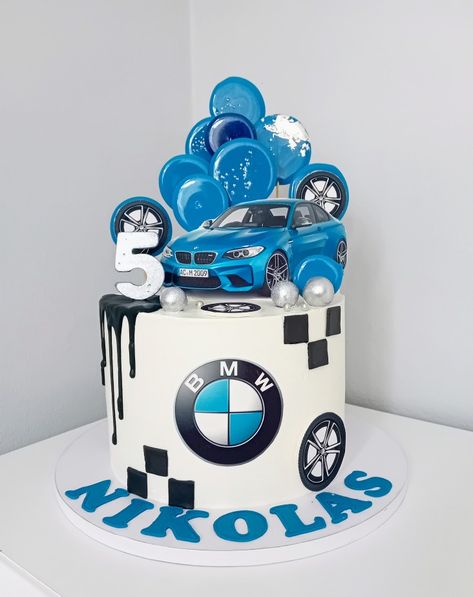 Bmw Birthday Party Ideas, Bmw Cakes For Boys, Bmw Cake Ideas, Boy Cake Ideas, Bmw Cake, Modern Birthday Cakes, Blue Birthday Cakes, Barbie Birthday Cake, Cars Birthday Cake