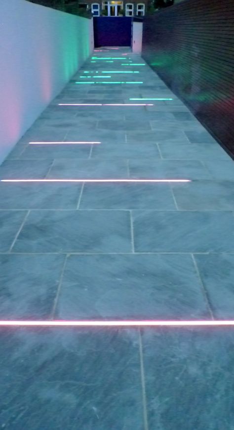 Plaza Design, Garden Goals, Driveway Lighting, Concrete Paving, Mayfair London, Path Lights, Wimbledon, Led Strip Lighting, Garden Lighting