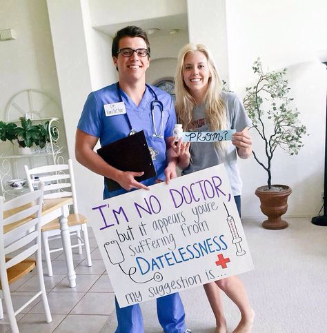 Doctor Promposal part 1 Sadies Proposal, Sadies Dance, Cute Promposals, Prom Pictures Group, School Dance Ideas, Prom Proposals, Cute Homecoming Proposals, Cute Prom Proposals, Asking To Prom