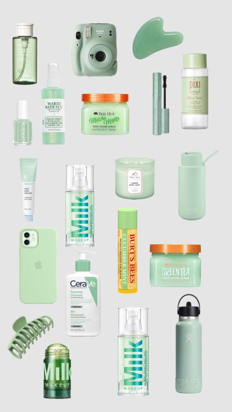 #mint #mintgreen #mintaesthetic #mintgreenaesthetic #pretty Green Gift Basket Ideas Friends, Mint Green Birthday, Mint Aesthetic, Mint Green Aesthetic, Perfect Skin Care Routine, Green Gifts, Birthday Wishlist, Perfect Skin, Green Aesthetic