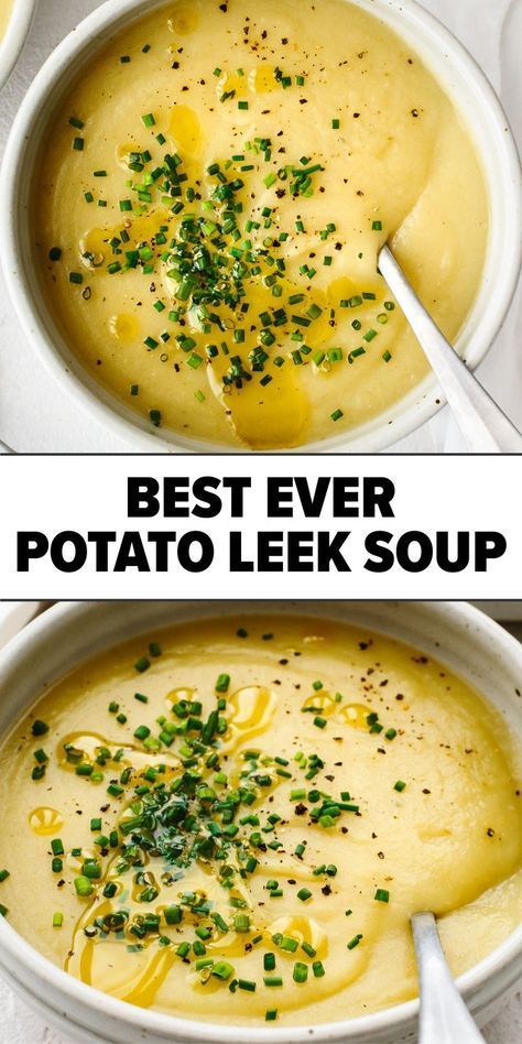 Leeks Soup Recipes, Leek Recipes, Pudding Chia, Comfort Soup Recipes, Potato Leek, Hearty Comfort Food, Homemade Soup Recipe, Potato Leek Soup, Leek Soup