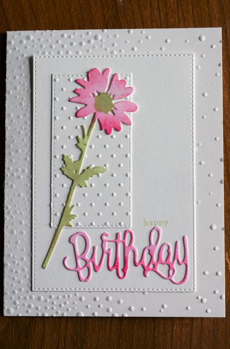 Female Cards Handmade, Female Birthday Cards Handmade, Handmade Greeting Card Designs, Butterfly Birthday Cards, Card Making Templates, Daisy Cards, Birthday Card Craft, Homemade Birthday Cards, Hand Made Greeting Cards