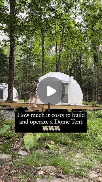 Brian & Joanna Linton on Instagram: "We didn’t plan it like this… 🤯   And I have to say, dome tents were not in our original plans🙅‍♂️. The plan was to build mini A-frame cabins at our campground when we bought it in 2022.   But we couldn’t afford them.   So we started to explore something called a “geodesic dome”. This was a new structure to us… and at first we just thought they looked cool.  But after doing a deep dive into them, we realized they were highly functional and would allow us to create a great glamping experience at @campferncrest (air conditioning, big window, spacious room, etc).   Oh, and they were 1/10th the price of those mini A-frames we wanted to build. 😝   Even still… the investment is daunting, costing somewhere between $10,000 to $15,000 for all the costs associa