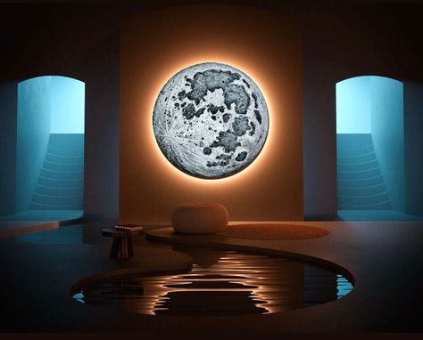 Moon Painting 32 inch LED lights , Moon Wall Decor, 3D Moon painting, Original Painting, 3D texture Moon, Planets painting, LED Art . Planets Painting, Full Moon Pictures, Moon Wall Decor, Planet Painting, Solar System Poster, 3d Moon, Night Sky Art, Led Art, Painting 3d