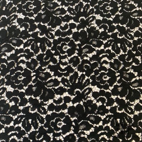 French Lightly Corded Lace - Black | FABRICS & FABRICS – Fabrics & Fabrics Black Lace Pattern, Halloween Borders, Black Lace Fabric, Fashion Dream Job, Japan Fashion Street, Lace Background, Scalloped Border, Corded Lace, Ballet Costumes