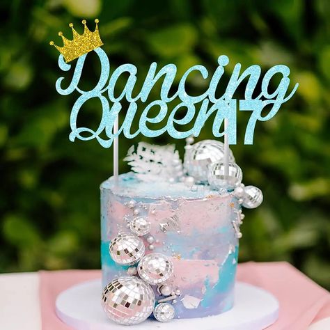 Mama Mia 17th Birthday Cake, Mamma Mia Cupcakes, Mama Mia Cake Ideas, Abba Birthday Cake, Mama Mia Cake, Mamma Mia Cake, Dancing Queen Cake, 70th Birthday Party Ideas For Mom, 17th Birthday Party Ideas