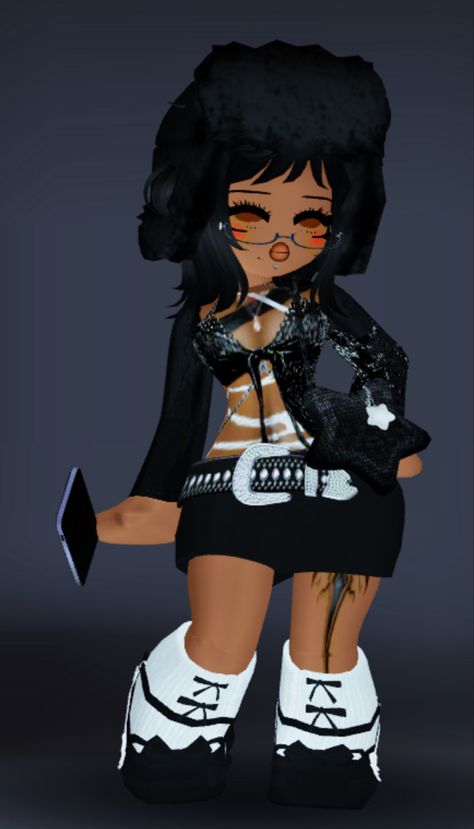 Add on. #robloxoutfitideas Roblox Chibi Girl Outfits, Super Nana, Avatar Roblox, Adorable Homes Game, Roblox Ideas, Female Avatar, Coding Clothes, Avatar Ideas, Dti Outfits