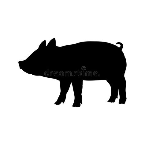 Animal Silhouette Printable, Deer Silhouette Printable, Farm Animal Silhouette, Pig Puppet, Cricket Logos, Pig Silhouette, Farm Logo Design, Silhouette Cameo Crafts, Farmhouse Paintings