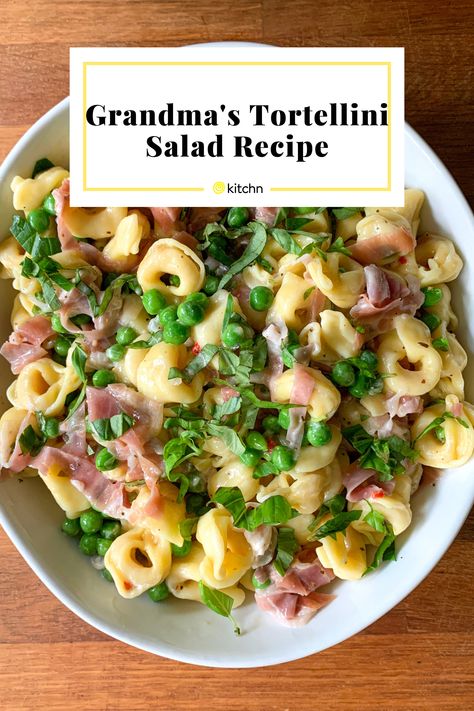 French Vinaigrette, Pasta Salad With Tortellini, Tortellini Salad, Cheesy Pasta, Pea Salad, Make Ahead Lunches, Homemade Salads, Cheese Tortellini, Homemade Salad Dressing